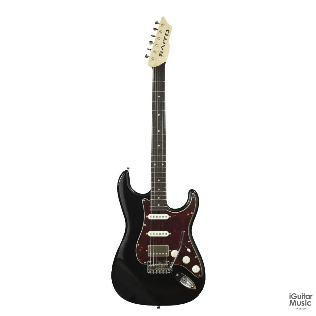 SAITO S Series S-622CS Heritage HSS – Black w/Chrome HW, Tortoise PG (Made in Japan) 2025